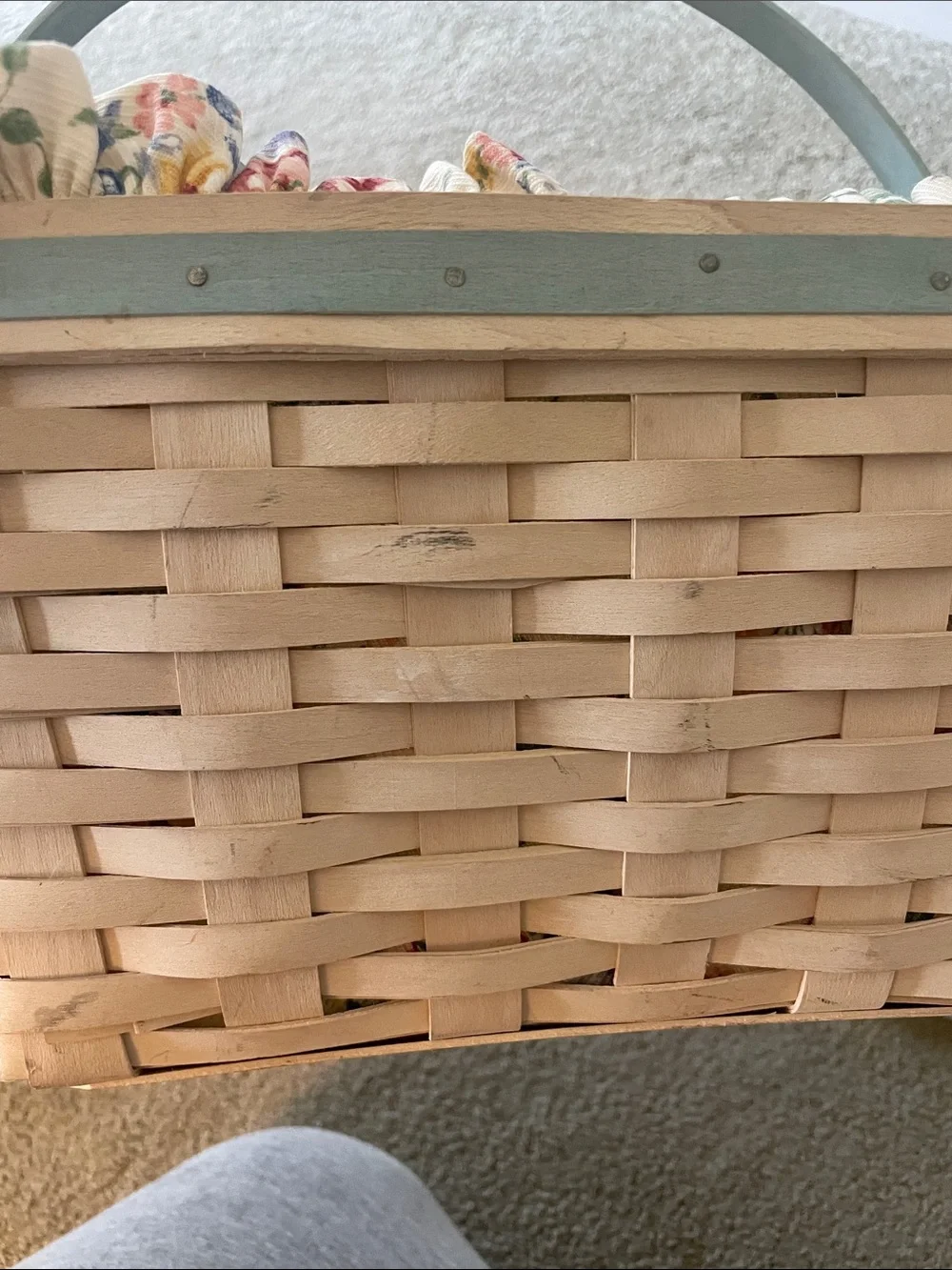 Longaberger 2003 Large Whitewashed Easter Basket